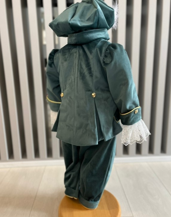 Costum Botez Conte pentru baieti - verde [5]