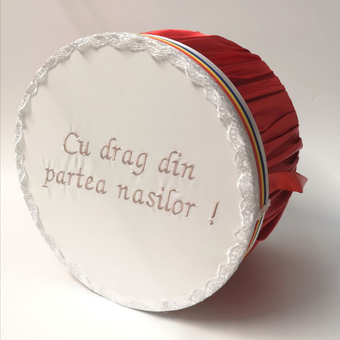 Cutie pentru botez cu broderie “Cu drag din partea nasilor” 6 [5]