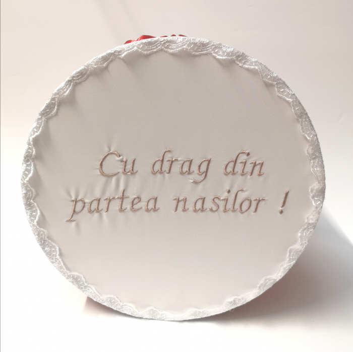 Cutie pentru botez cu broderie “Cu drag din partea nasilor” 6 [2]