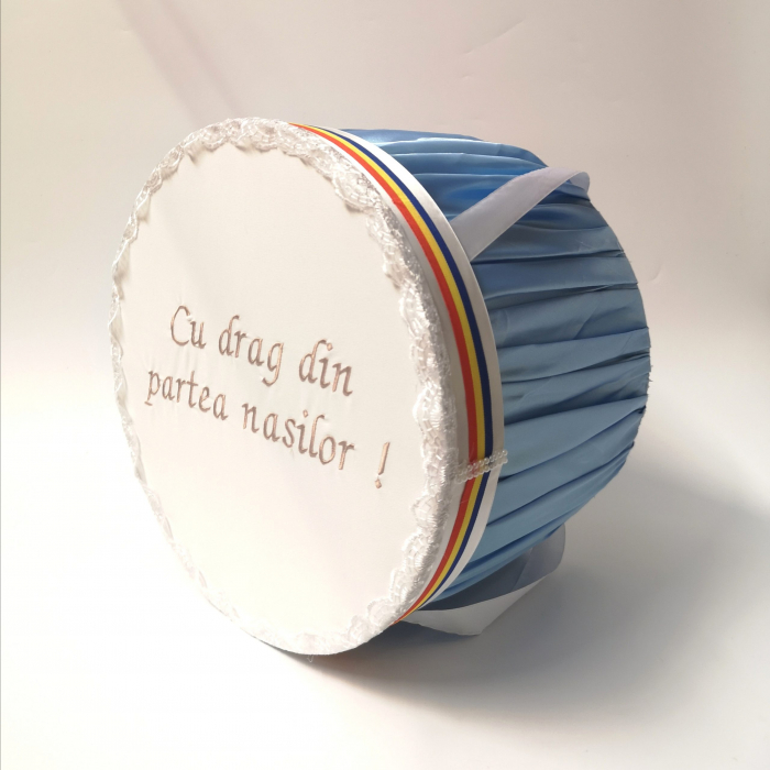 Cutie pentru botez cu broderie “Cu drag din partea nasilor” 4 [4]