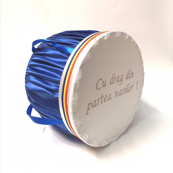Cutie pentru botez cu broderie “Cu drag din partea nasilor” 5 [4]