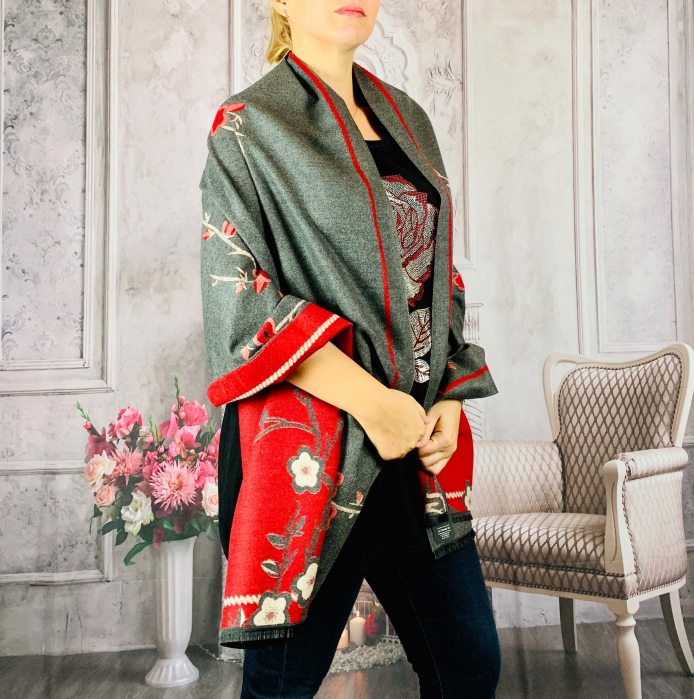 Esarfa cu imprimeu din casmir cu 2 fete IV [2]