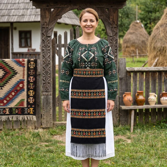 Set Fote si brau cu broderie traditionala Valerica [2]