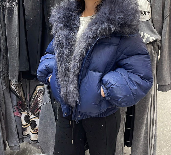 Елегантно палто от органична кожа в различни цветове – Универсален размер [3]