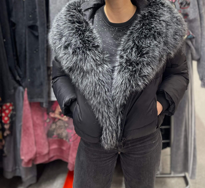 Елегантно палто от органична кожа в различни цветове – Универсален размер [3]