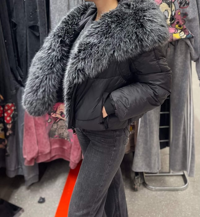 Елегантно палто от органична кожа в различни цветове – Универсален размер [2]