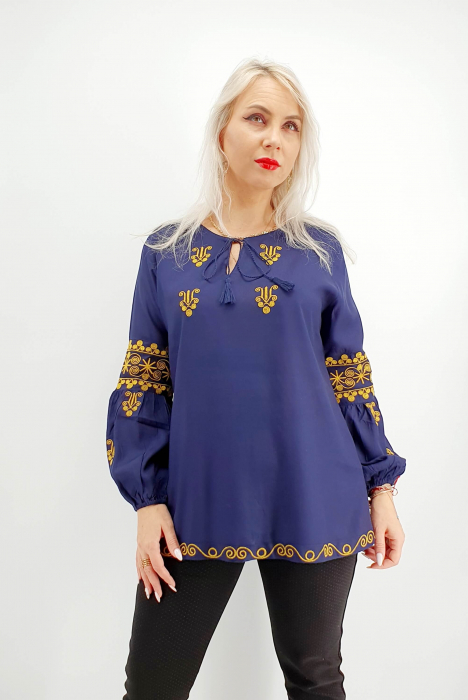Bluza stilizata cu broderie Jeni [5]