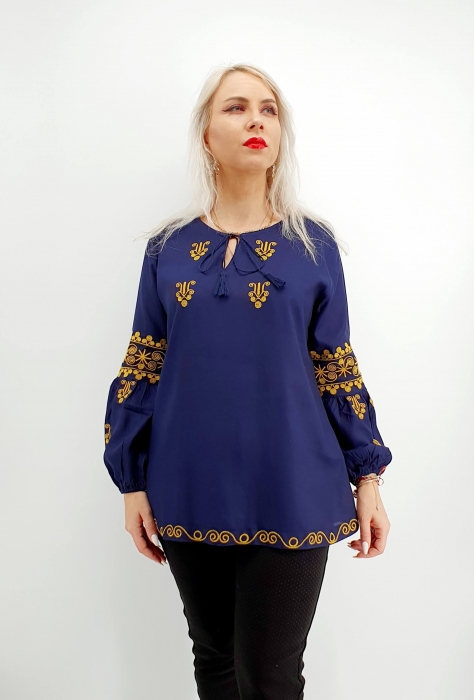 Bluza stilizata cu broderie Jeni [4]