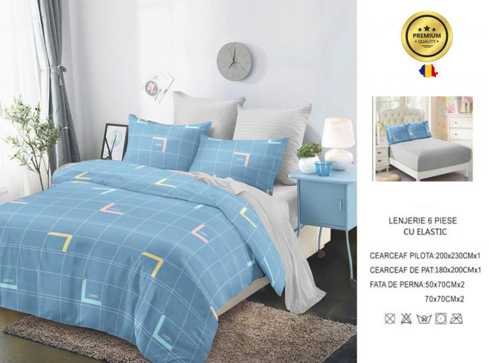 Poze Lenjerie De Pat Finet 6 Piese - BlueAqua