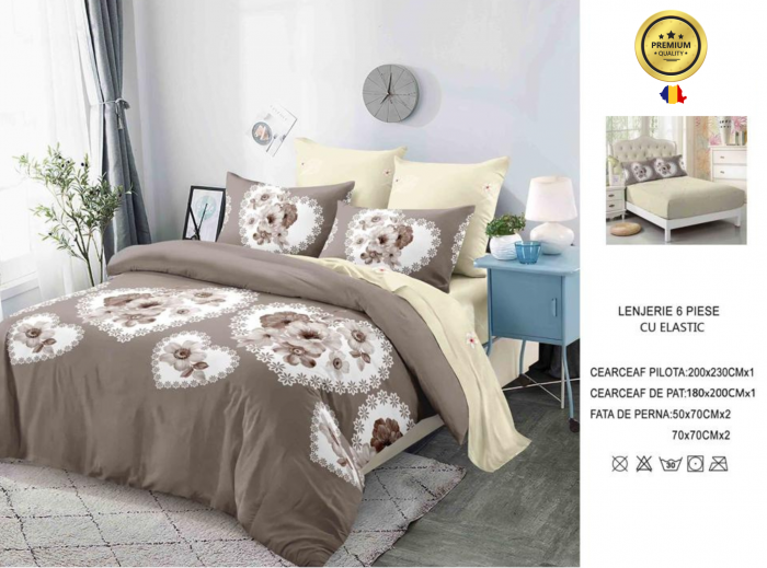 Poze Lenjerie De Pat Finet 6 Piese - Hearts