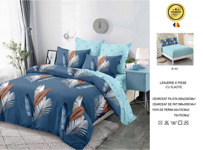 Poze Lenjerie De Pat Finet 6 Piese - BlueEclipse