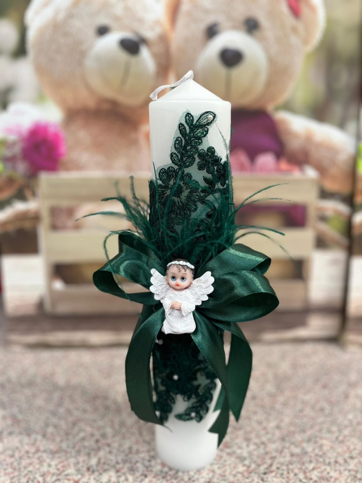 Lumanare Botez Ingeras - Verde [2]