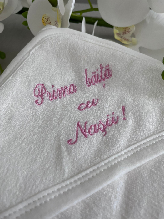 Prosop baie cu mesaj brodat [2]