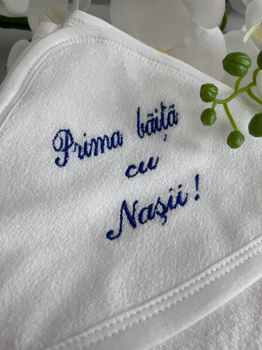 Prosop baie cu mesaj brodat [2]