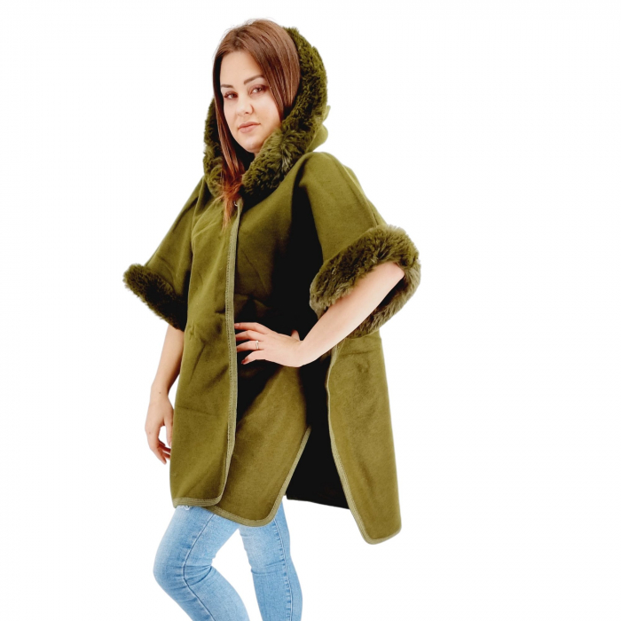 Poncho Dama masura universala culoarea negru [6]