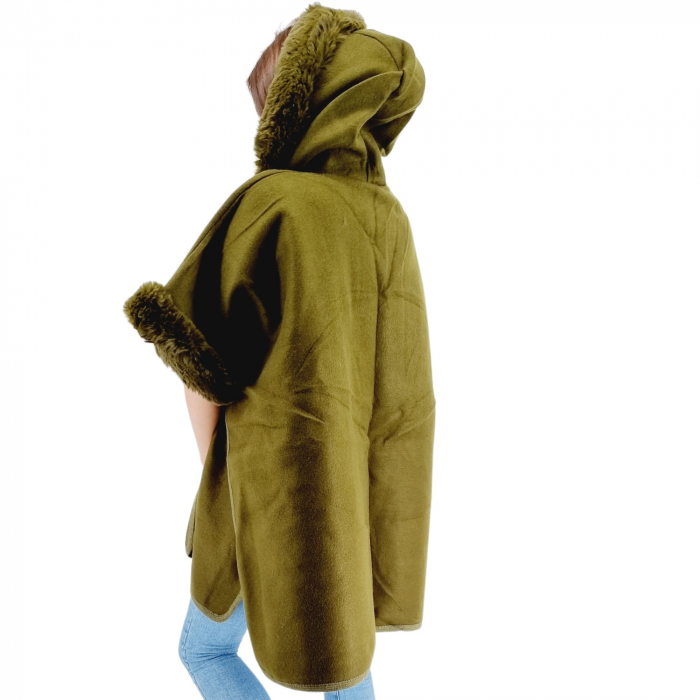 Poncho Dama masura universala culoarea negru [7]