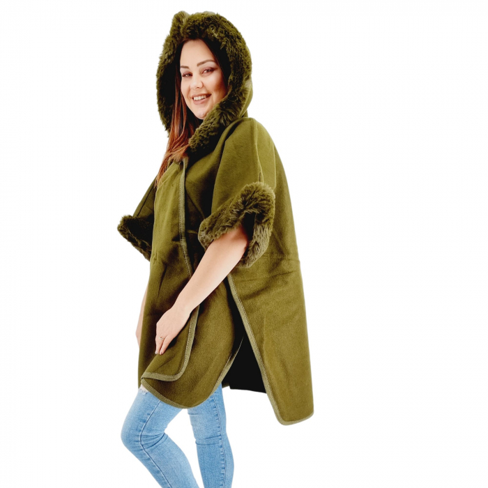 Poncho Dama masura universala culoarea negru [4]