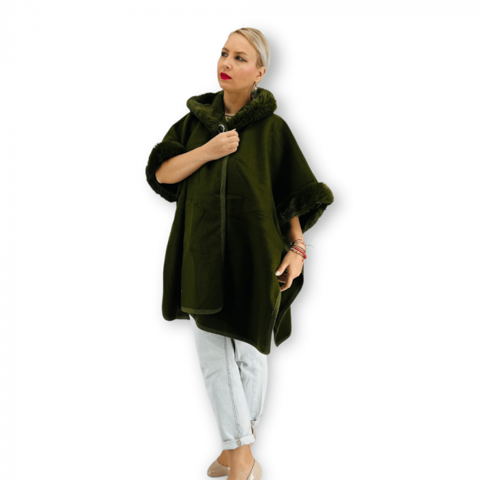 Poncho Dama masura universala culoarea negru [9]