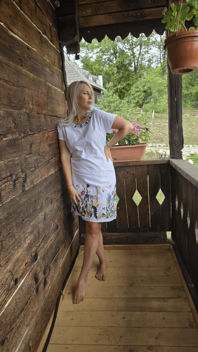 Rochie Alba cu Broderie Ilincuta [12]