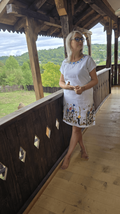 Rochie Alba cu Broderie Ilincuta [10]