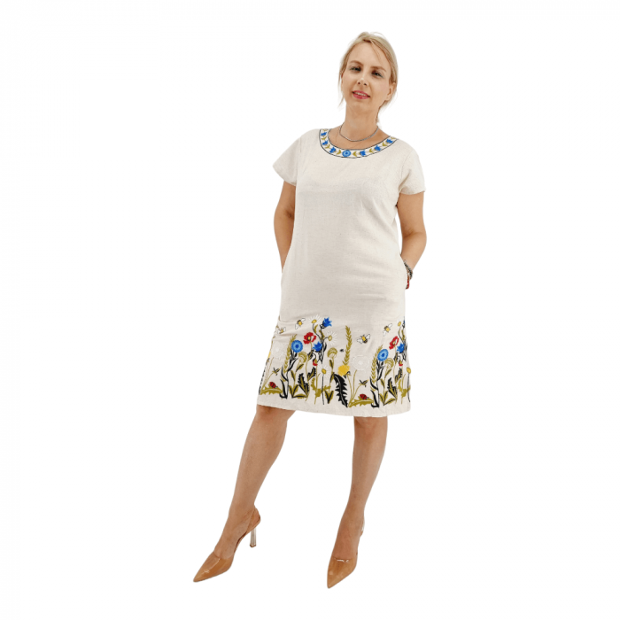 Rochie Alba cu Broderie Ilincuta 2 [3]