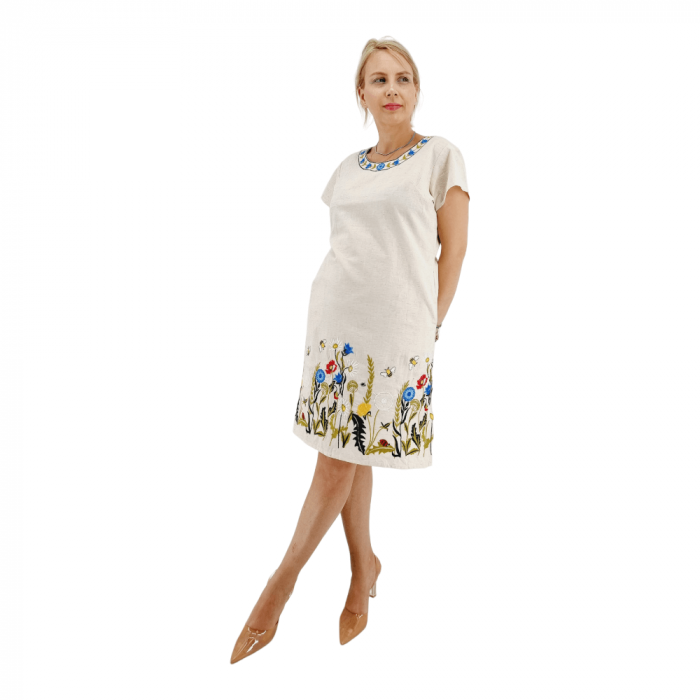 Rochie Alba cu Broderie Ilincuta 2 [7]