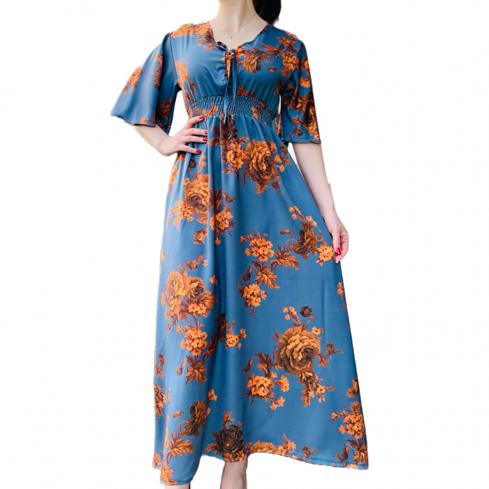 Rochie Lungă Satinată Iris [3]