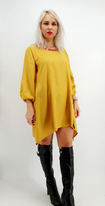 Rochie Asimetrica galbena [3]