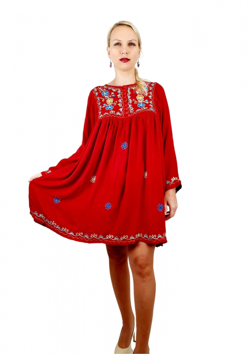 Rochie - bluza vaporoasa brodata olivia 7