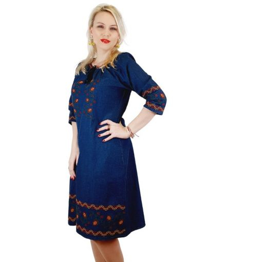 Rochie Traditionala din denim Sara [3]