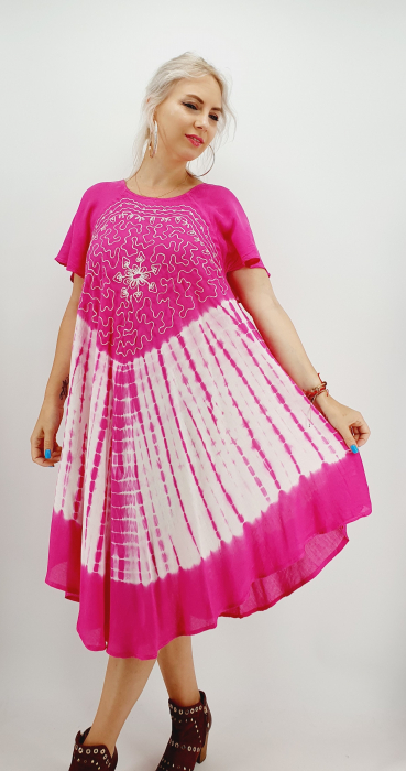 Rochie cu broderie si imprimeu iulia 66