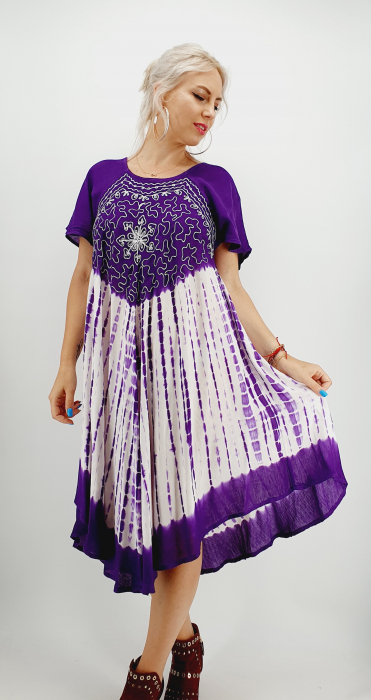 Rochie cu broderie si imprimeu iulia 67