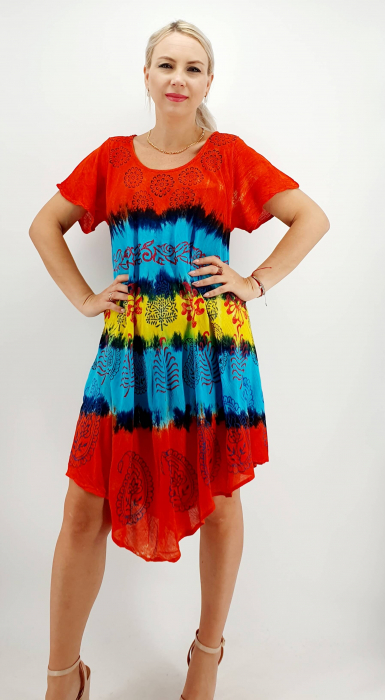 Rochie cu broderie si imprimeu iulia 73