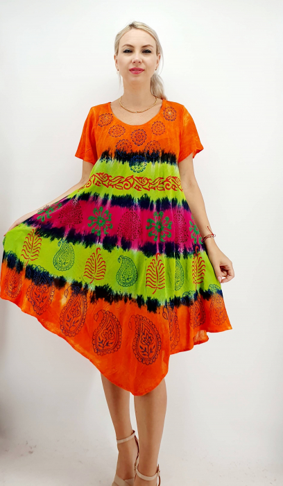 Rochie cu broderie si imprimeu iulia 89
