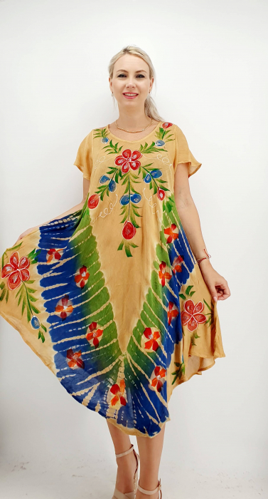 Rochie cu broderie si imprimeu iulia 98