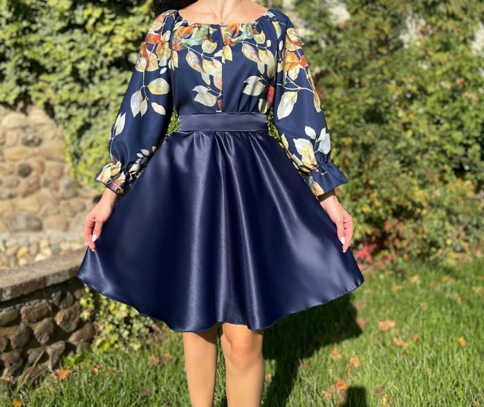 Rochie cu motive florale eleganta Teo [3]
