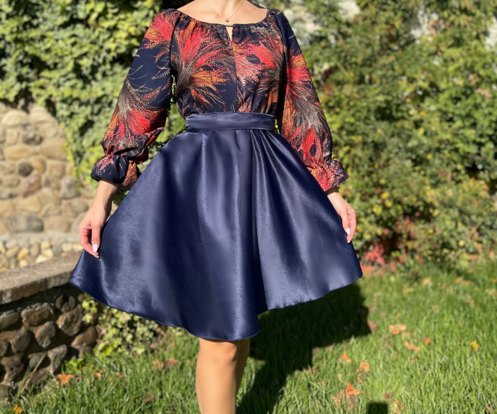 Rochie cu motive florale eleganta Teo 3 [2]