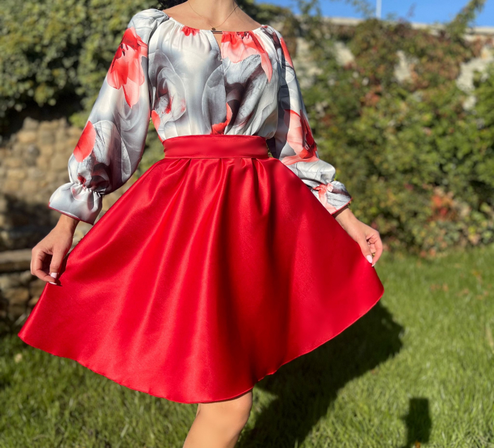 Rochie cu motive florale eleganta Teo 4 [5]