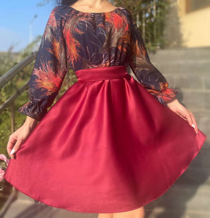 Rochie cu motive florale eleganta Teo 5 [3]