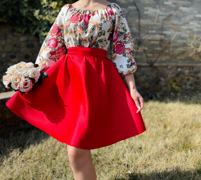 Rochie cu motive florale eleganta Teo 6 [3]