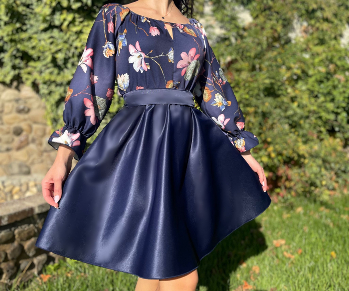 Rochie cu motive florale eleganta Teo [5]