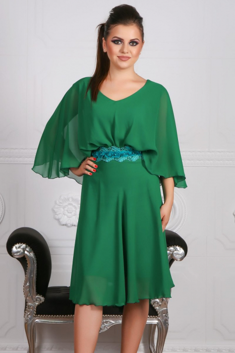 Rochie daniela din voal verde