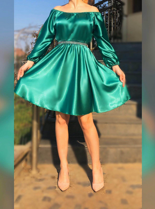 Rochie de ocazie din saten Neli [3]