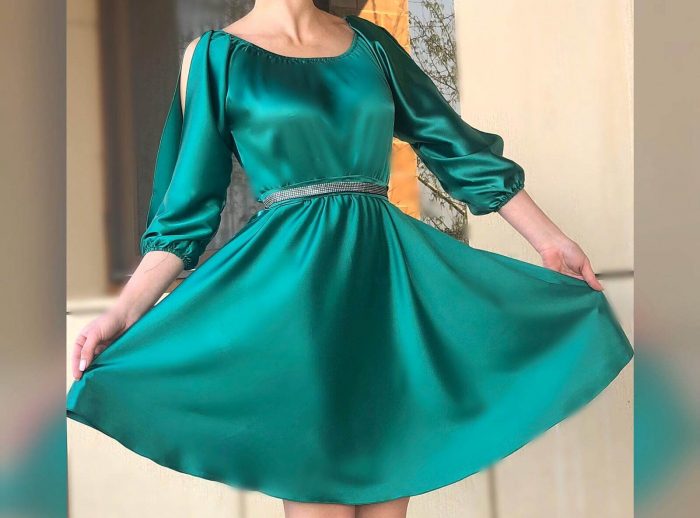 Rochie de ocazie din saten Neli [2]