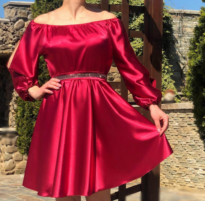Rochie de ocazie din saten Neli [2]