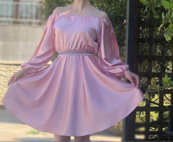 Rochie de ocazie din saten Neli [2]