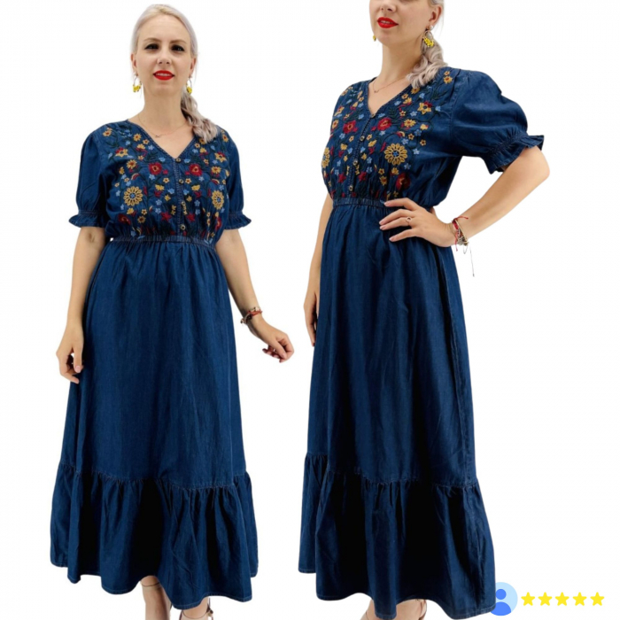 Rochie din Denim traditionala Madi 3