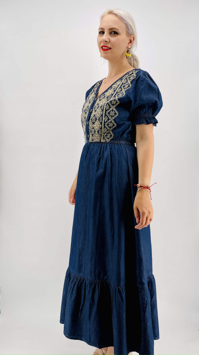 Rochie din Denim traditionala Madi 2 [2]