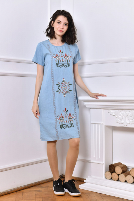Rochie din Denim traditionala Marita [3]