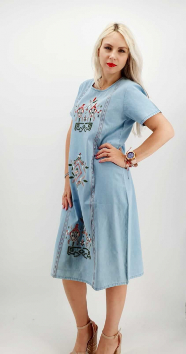 Rochie din Denim traditionala Marita [5]